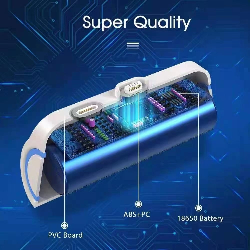 CHOETECH 3000mAh Mini Power Bank, Compact with LED Display & 3 Connectors, White - SuperSaverAU - view 9