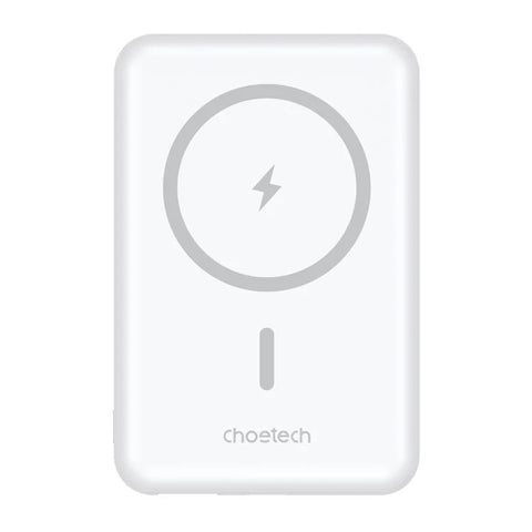 CHOETECH B662-WH USB-A + USB-C + Wireless Magnetic Power bank 5000mAh (White) - SuperSaverAU - view 1