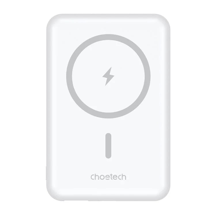 CHOETECH B662-WH USB-A + USB-C + Wireless Magnetic Power bank 5000mAh (White) - SuperSaverAU - view 1