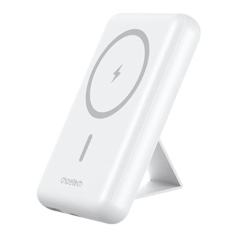 CHOETECH B662-WH USB-A + USB-C + Wireless Magnetic Power bank 5000mAh (White) - SuperSaverAU - view 2