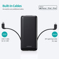 CHOETECH B688-BK 10000mAh MFi Certified PD18W Power Bank (with 2 cables) - SuperSaverAU - view 2