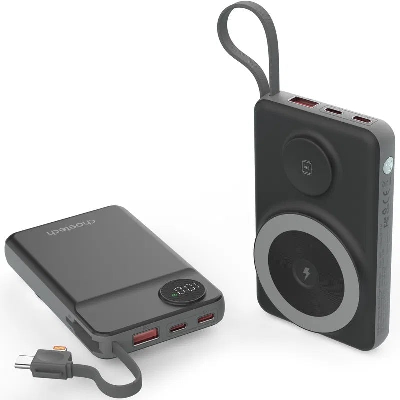 CHOETECH B695-BK 10000mAh 22.5W USB-A + USB-C x 2 + MagLeap Wireless Charge Power Bank Black - SuperSaverAU - view 3