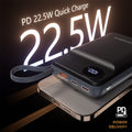 CHOETECH B696-BK 20000mAh 22.5W USB-A + USB-C x 2 + MagLeap Wireless Charge Power Bank Black - SuperSaverAU - view 3