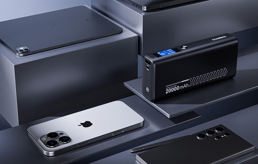 CHOETECH B702 20000mAh PD130W 3-Port Power Bank with TFT Display