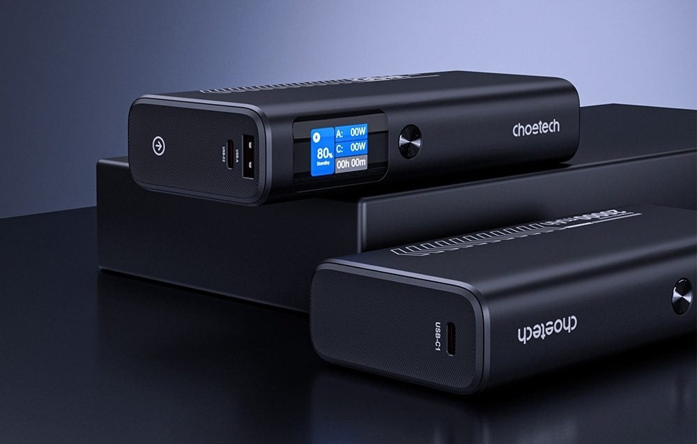 CHOETECH B702 20000mAh PD130W 3-Port Power Bank with TFT Display