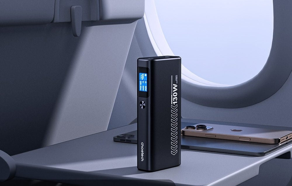 CHOETECH B702 20000mAh PD130W 3-Port Power Bank with TFT Display