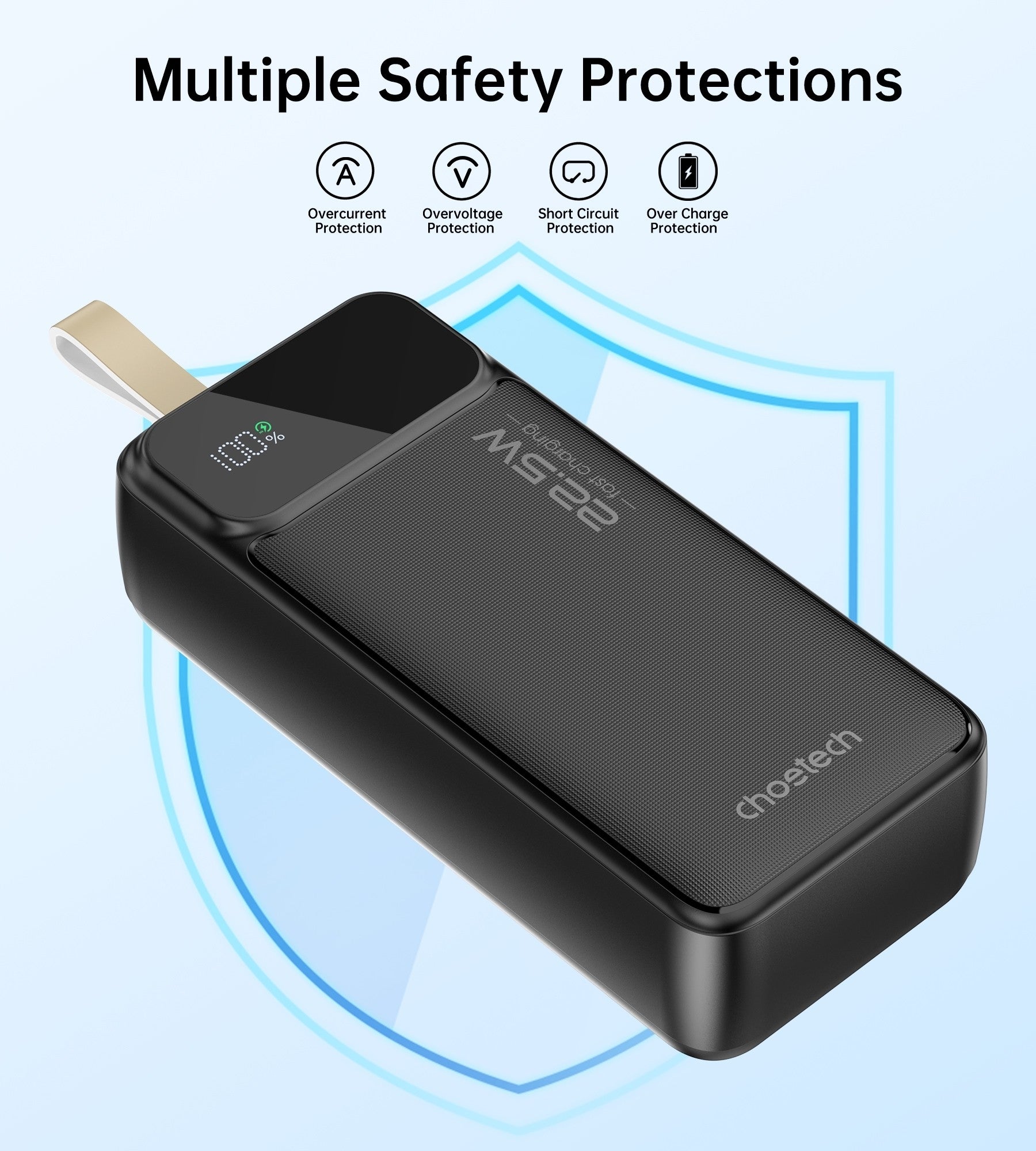 CHOETECH B730 30000mAh Power Bank PD22.5W with Digital Display - SuperSaverAU - view 3