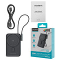 CHOETECH B735-BK 10000mAh 20W MagLeap Wireless Power Bank Black with Phone Holder and Build-in Cable - SuperSaverAU - view 4