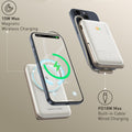 CHOETECH B735-WH 10000mAh 20W MagLeap Wireless Power Bank White with Phone Holder and Build-in Cable - SuperSaverAU - view 3