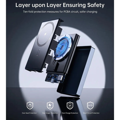 CHOETECH B739-BK 20W Slim USB-C 10000mAh Magnetic Power Bank - Black