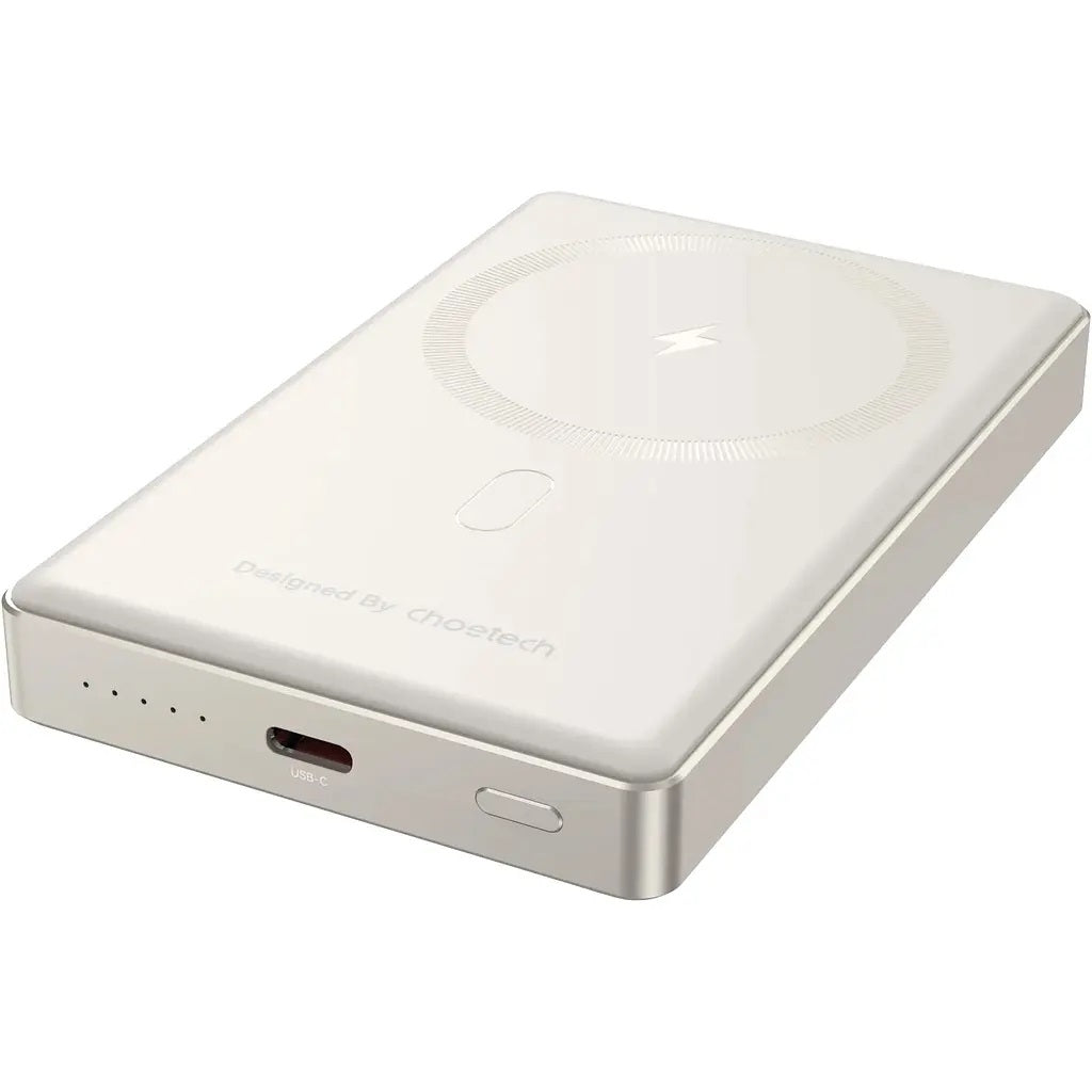 CHOETECH B739-WH 20W Slim USB-C 10000mAh Magnetic Power Bank - White - SuperSaverAU - view 1