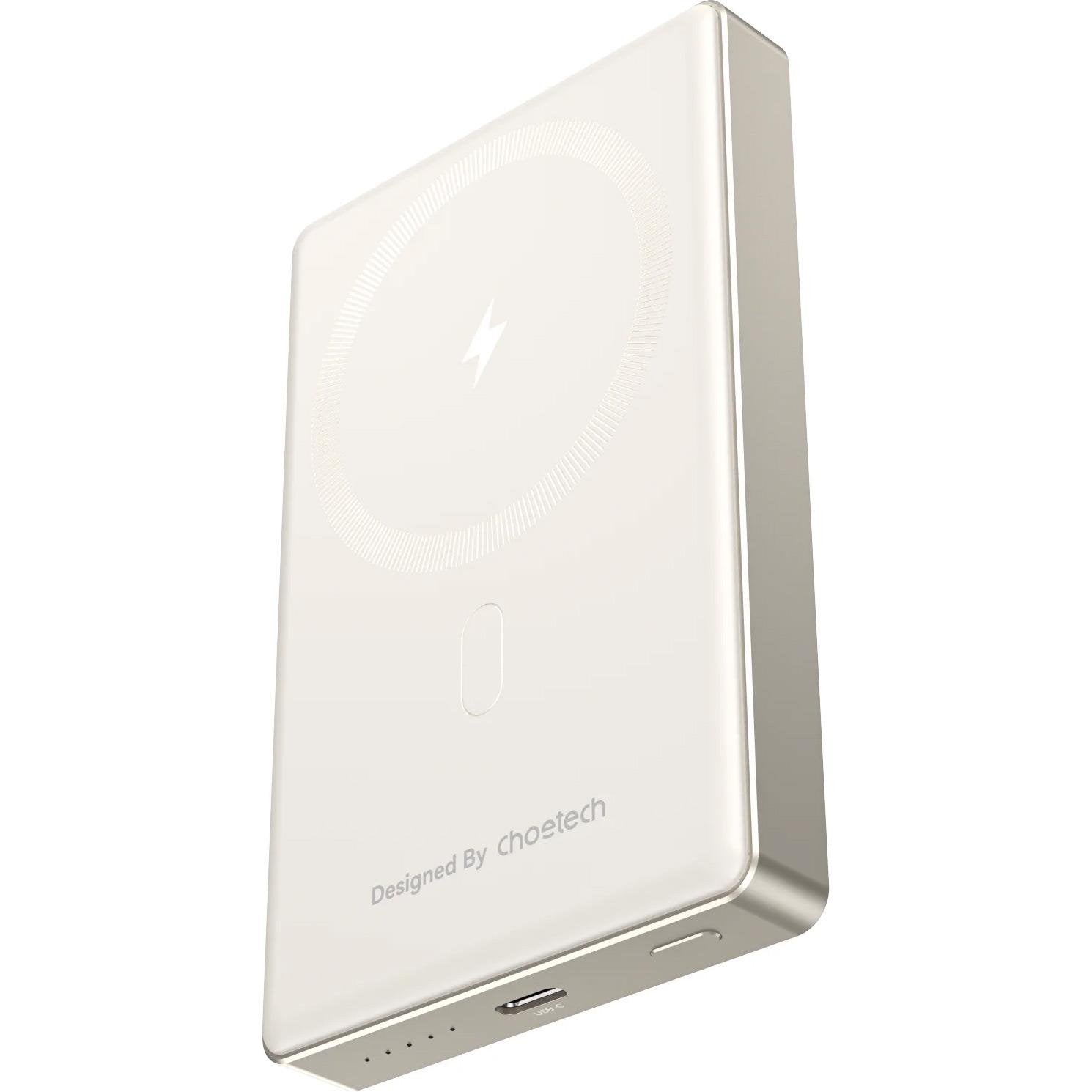 CHOETECH B739-WH 20W Slim USB-C 10000mAh Magnetic Power Bank - White - SuperSaverAU - view 4