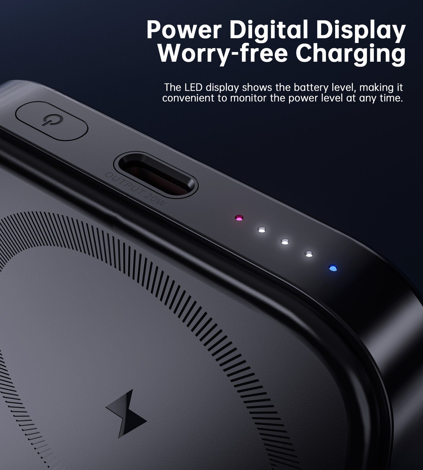 CHOETECH B743-BK 10000mAh PD20W Magnetic Power Bank with Holder Black - SuperSaverAU - view 6
