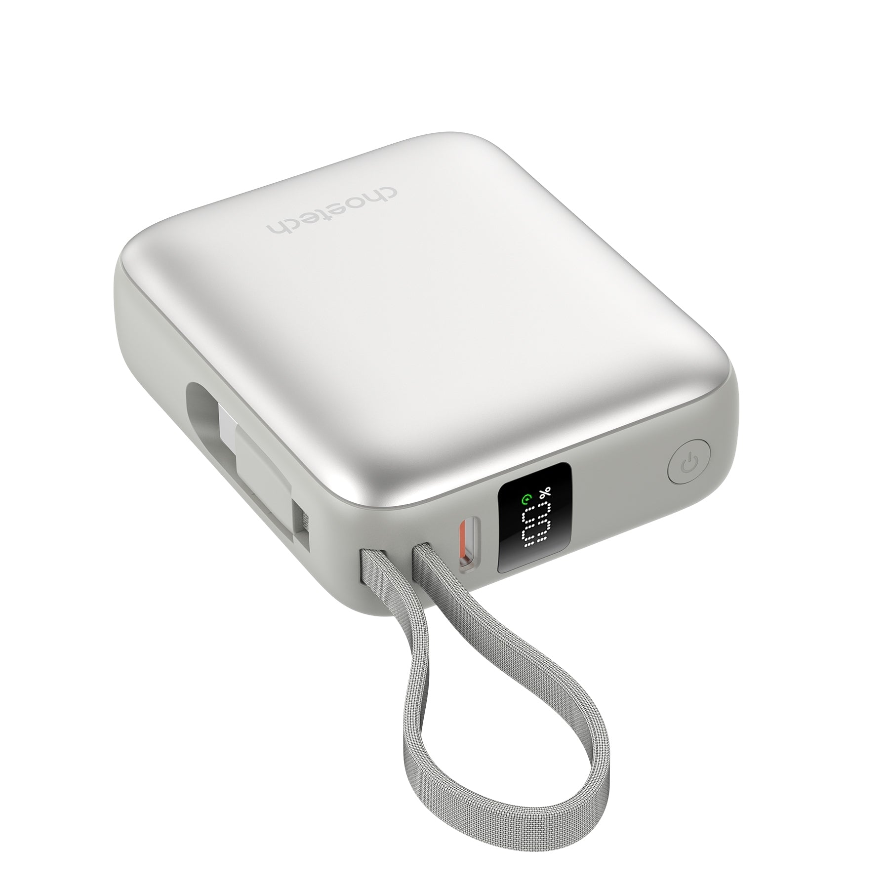 CHOETECH 10000mAh Power Bank, 35W Fast Charging with Built-in USB-C Cable - SuperSaverAU - view 1
