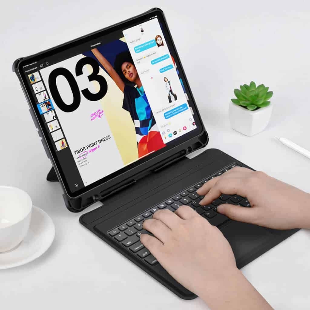 CHOETECH BH-017 Bluetooth Keyboard with Touchpad and Backlight for iPad Pro 10.9 " (Black) - SuperSaverAU - view 3