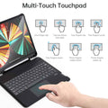 CHOETECH BH-017 Bluetooth Keyboard with Touchpad and Backlight for iPad Pro 10.9 " (Black) - SuperSaverAU - view 5
