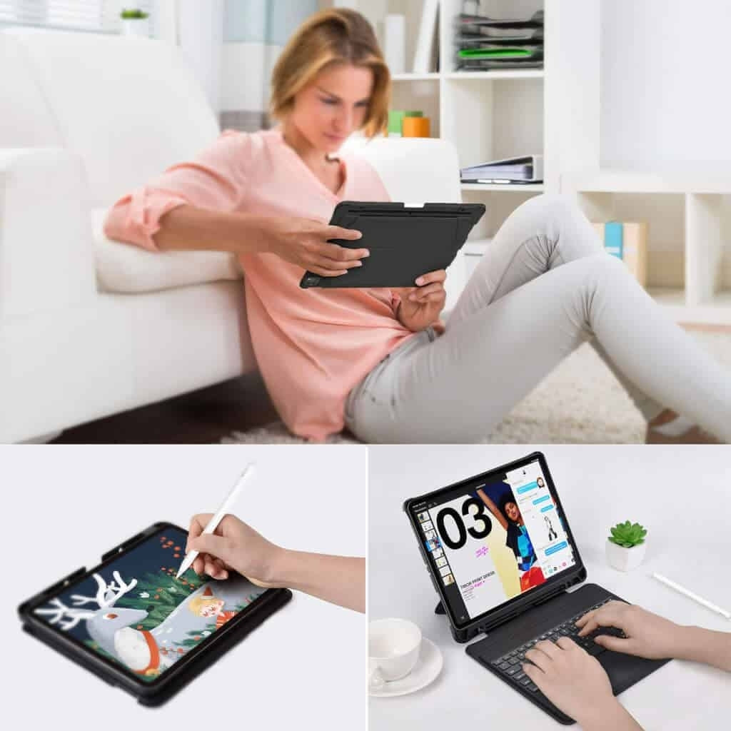 CHOETECH BH-017 Bluetooth Keyboard with Touchpad and Backlight for iPad Pro 10.9 " (Black) - SuperSaverAU - view 6