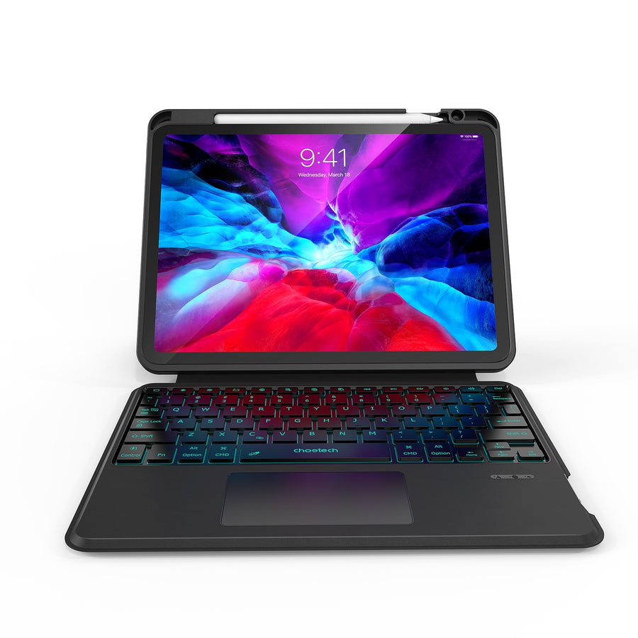 CHOETECH BH-018 Wireless Keyboard with Touchpad and Backlight for iPad Pro 11 " (Black) - SuperSaverAU - view 1