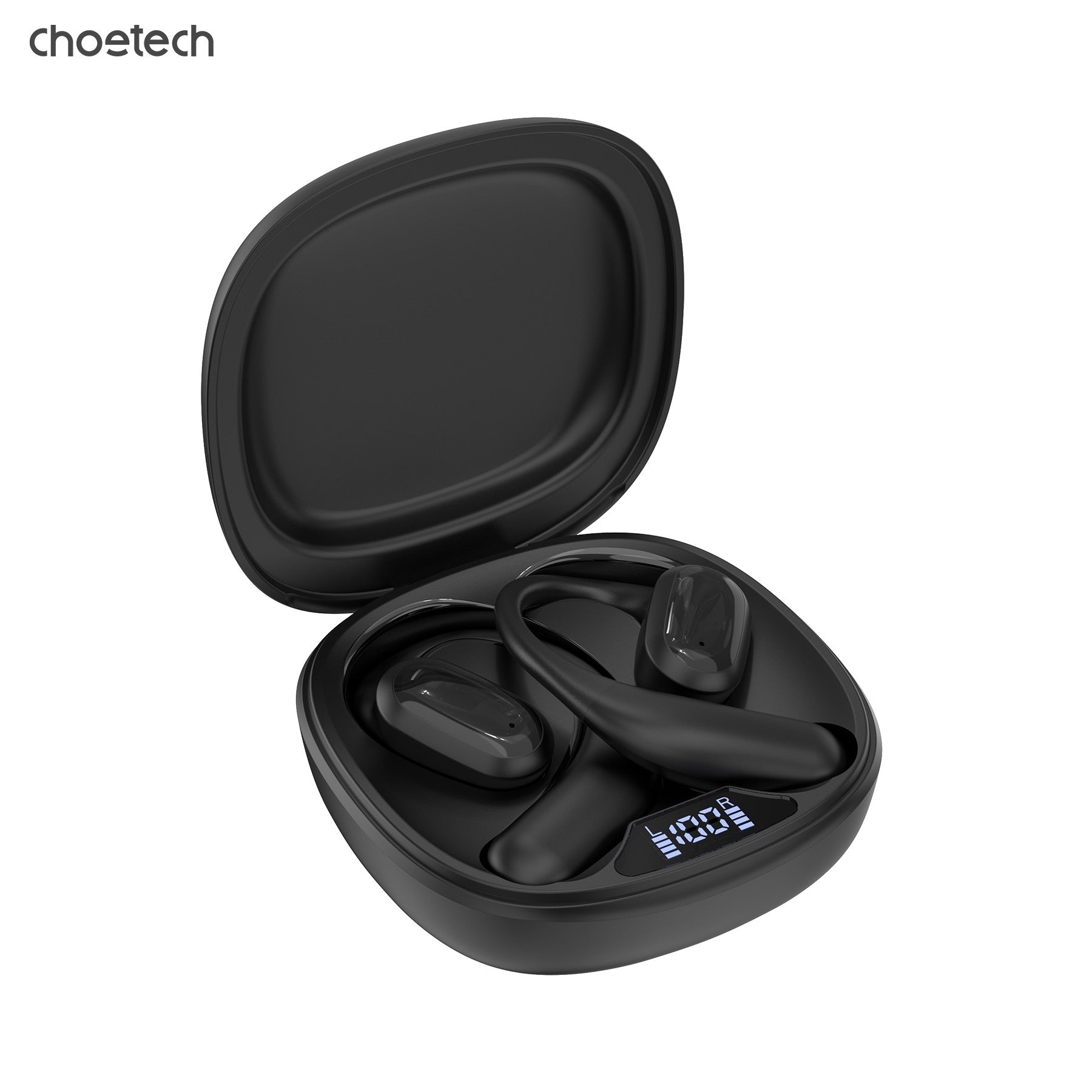 CHOETECH BH-T25 OWS Painless New Concept Bluetooth Earbuds V5.3 TWS Black - SuperSaverAU - view 2