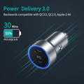 CHOETECH C0054-SL Dual Port PD 40W USB-C Car Charger Adapter Silver - SuperSaverAU - view 2