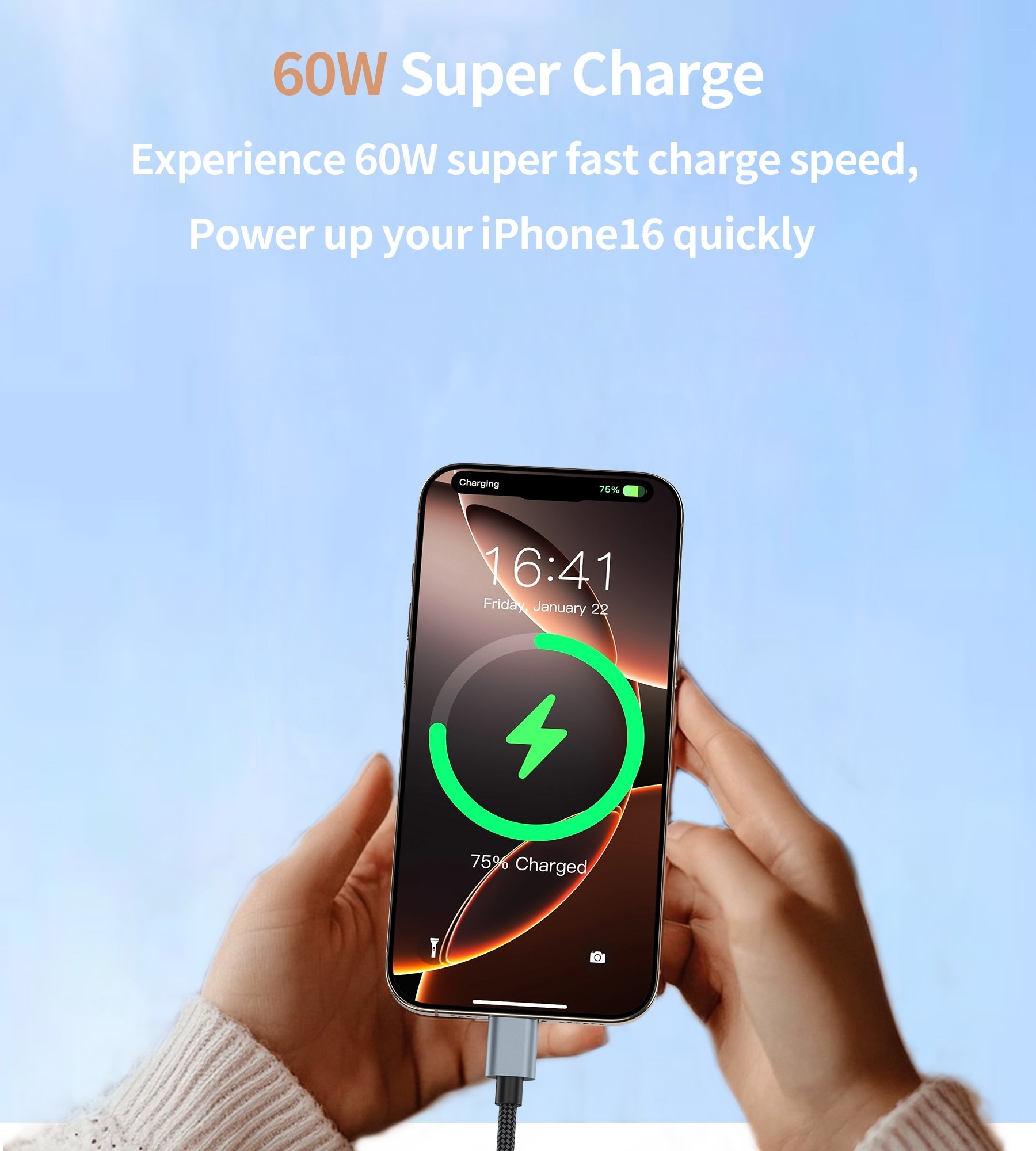 CHOETECH CC1001 Smart PD60W 4-in-1 USB C to C cable 1.2M - SuperSaverAU - view 5