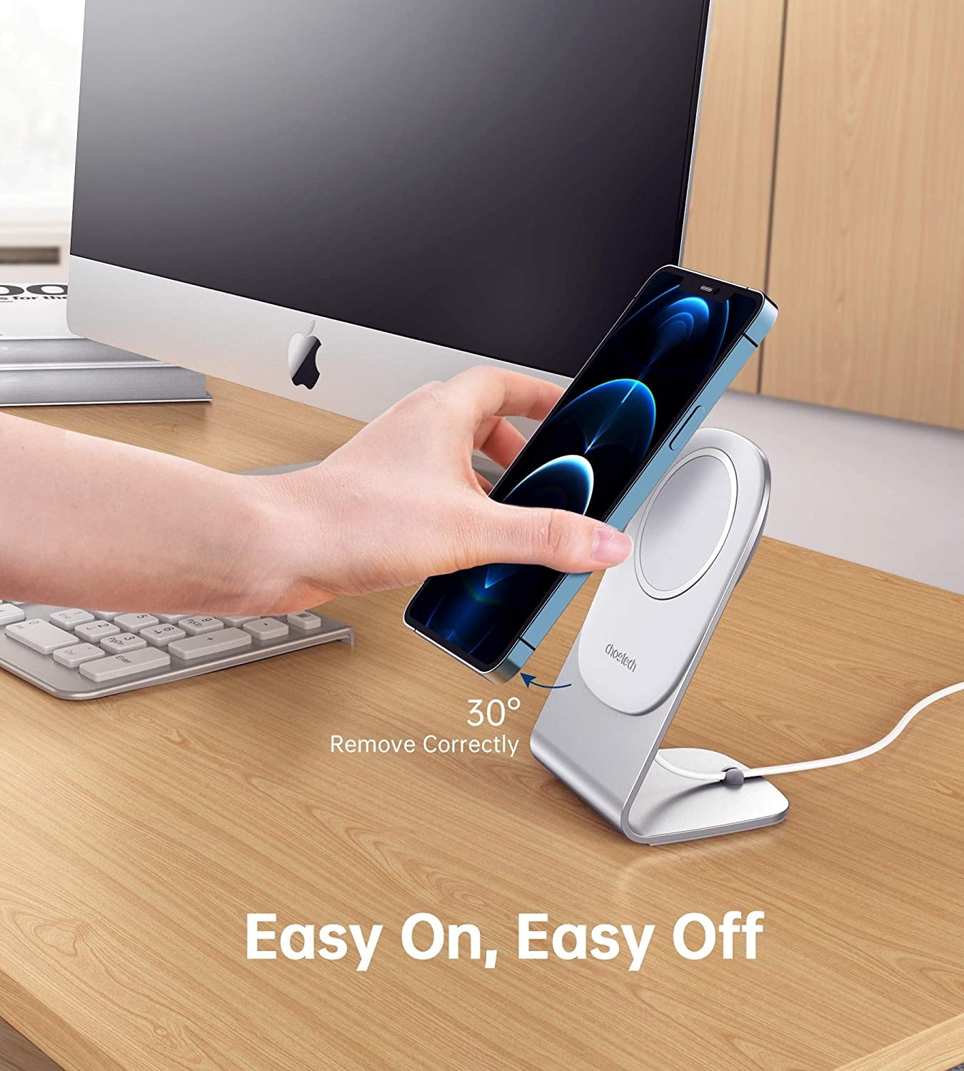 Choetech H046 Phone Stand For MagSafe Charger Aluminum (Stand Only) - SuperSaverAU - view 5