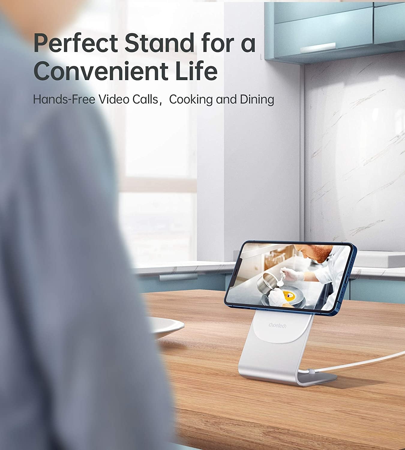 Choetech H046 Phone Stand For MagSafe Charger Aluminum (Stand Only) - SuperSaverAU - view 6