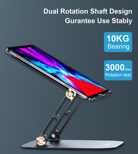 CHOETECH Laptop/Tablet Stand Holder, Adjustable, 7-13 inch, Aluminum/Silicone, Portable - SuperSaverAU - view 2