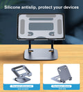CHOETECH Laptop/Tablet Stand Holder, Adjustable, 7-13 inch, Aluminum/Silicone, Portable - SuperSaverAU - view 5