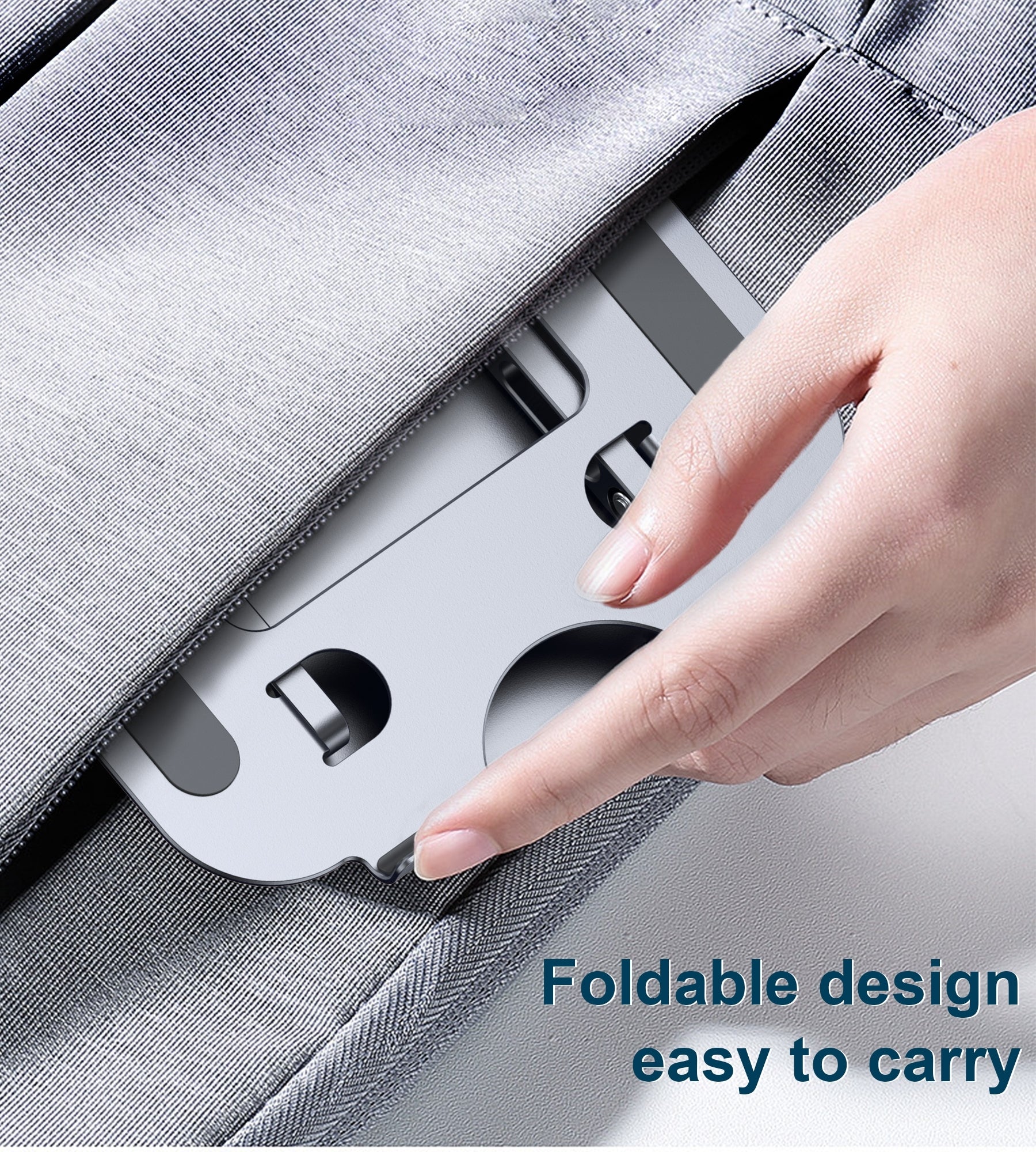 CHOETECH Laptop/Tablet Stand Holder, Adjustable, 7-13 inch, Aluminum/Silicone, Portable - SuperSaverAU - view 9