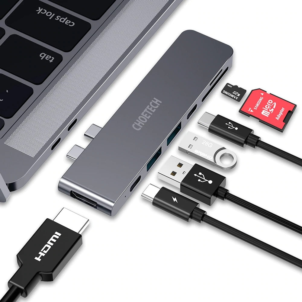 CHOETECH HUB-M14 USB-C  7 in 1 Expand Docking Station Hub for MacBook Pro - SuperSaverAU - view 6