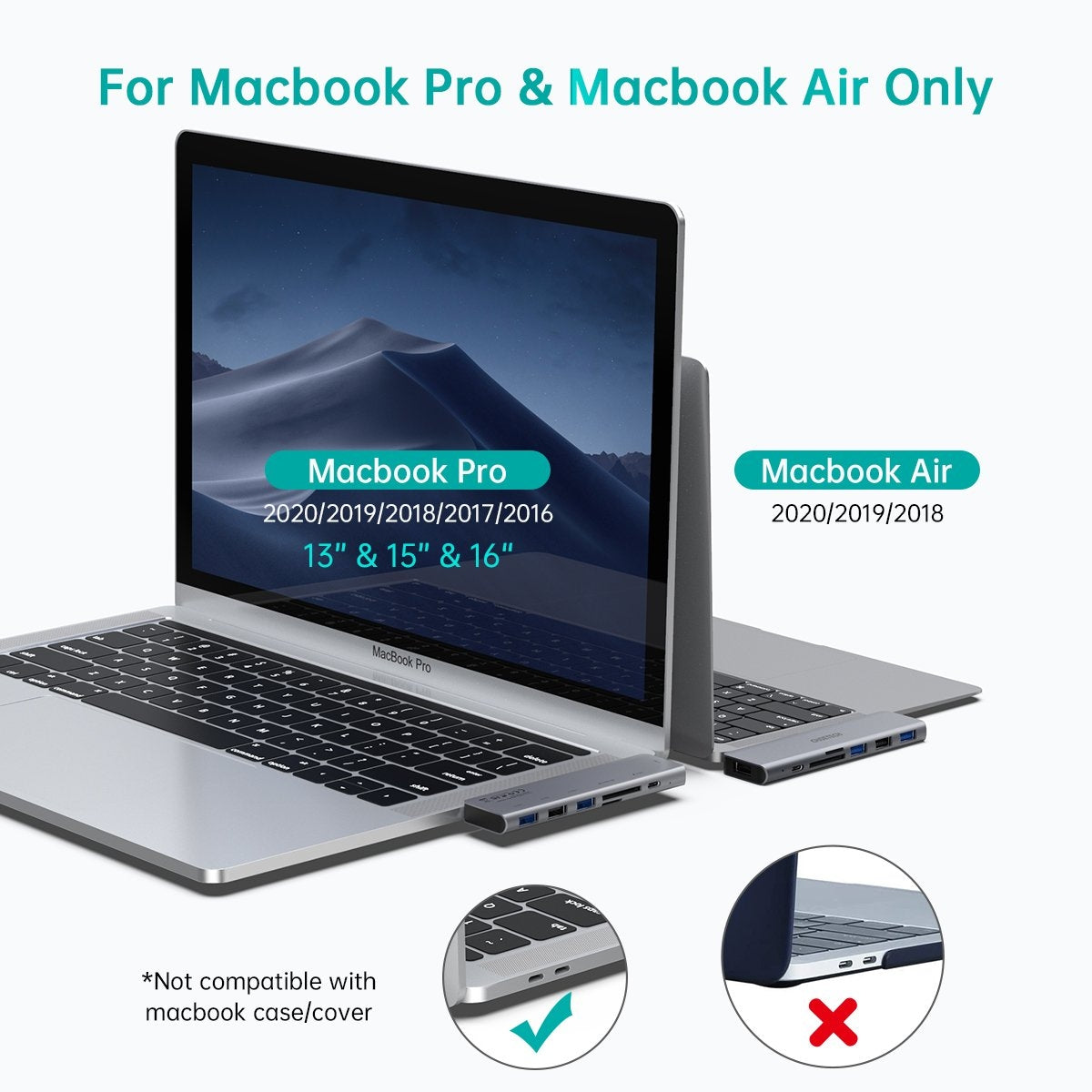 CHOETECH HUB-M23 7-in-1 MacBook Pro USB-C Adapter
