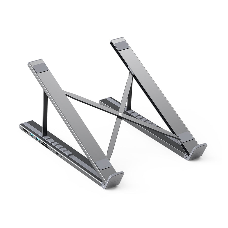 CHOETECH 7-in-1 USB-C Hub & Foldable Laptop Stand with HDMI 4K, PD Charging - SuperSaverAU - view 1