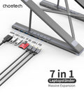 CHOETECH 7-in-1 USB-C Hub & Foldable Laptop Stand with HDMI 4K, PD Charging - SuperSaverAU - view 2