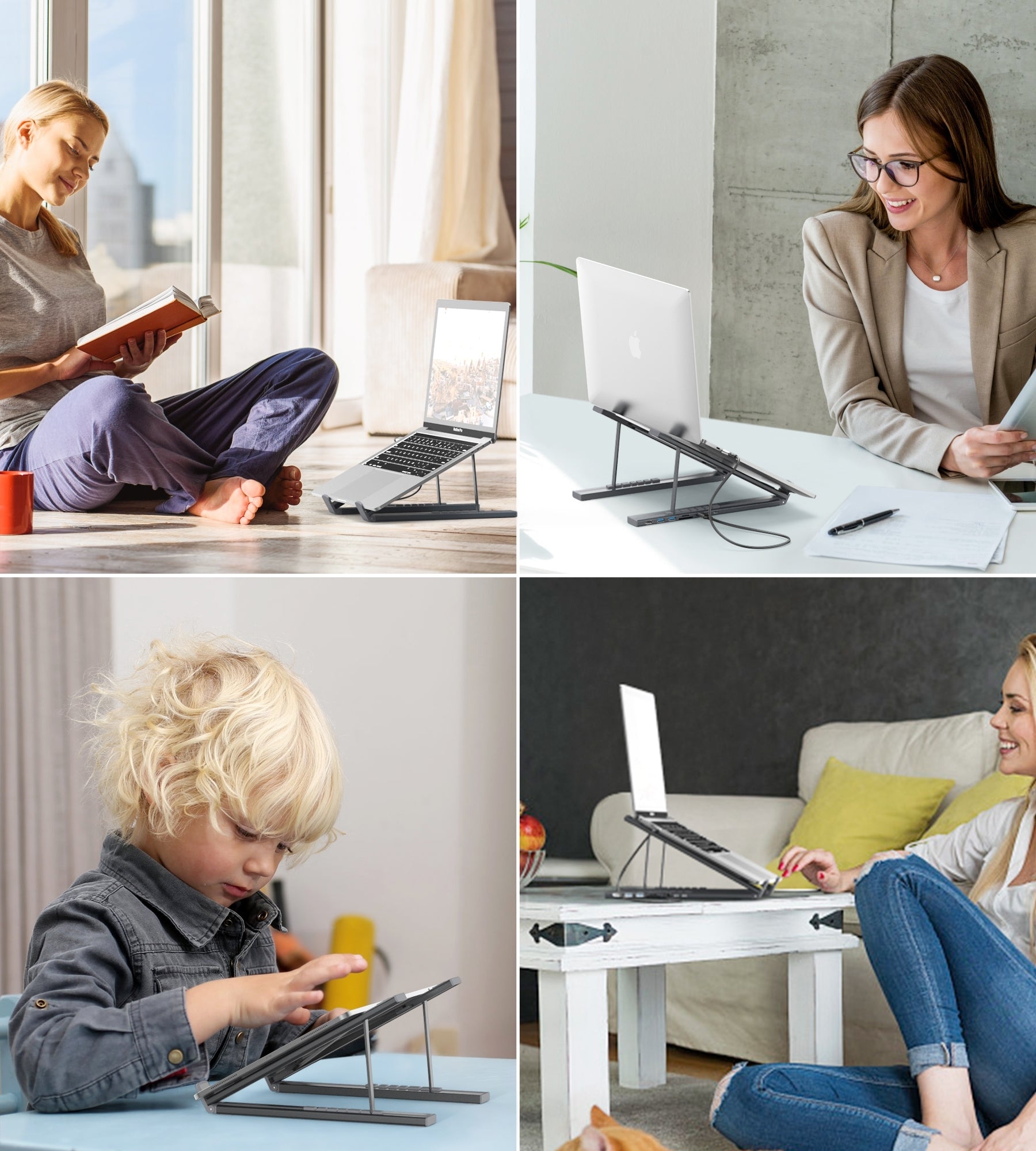 CHOETECH 7-in-1 USB-C Hub & Foldable Laptop Stand with HDMI 4K, PD Charging - SuperSaverAU - view 6