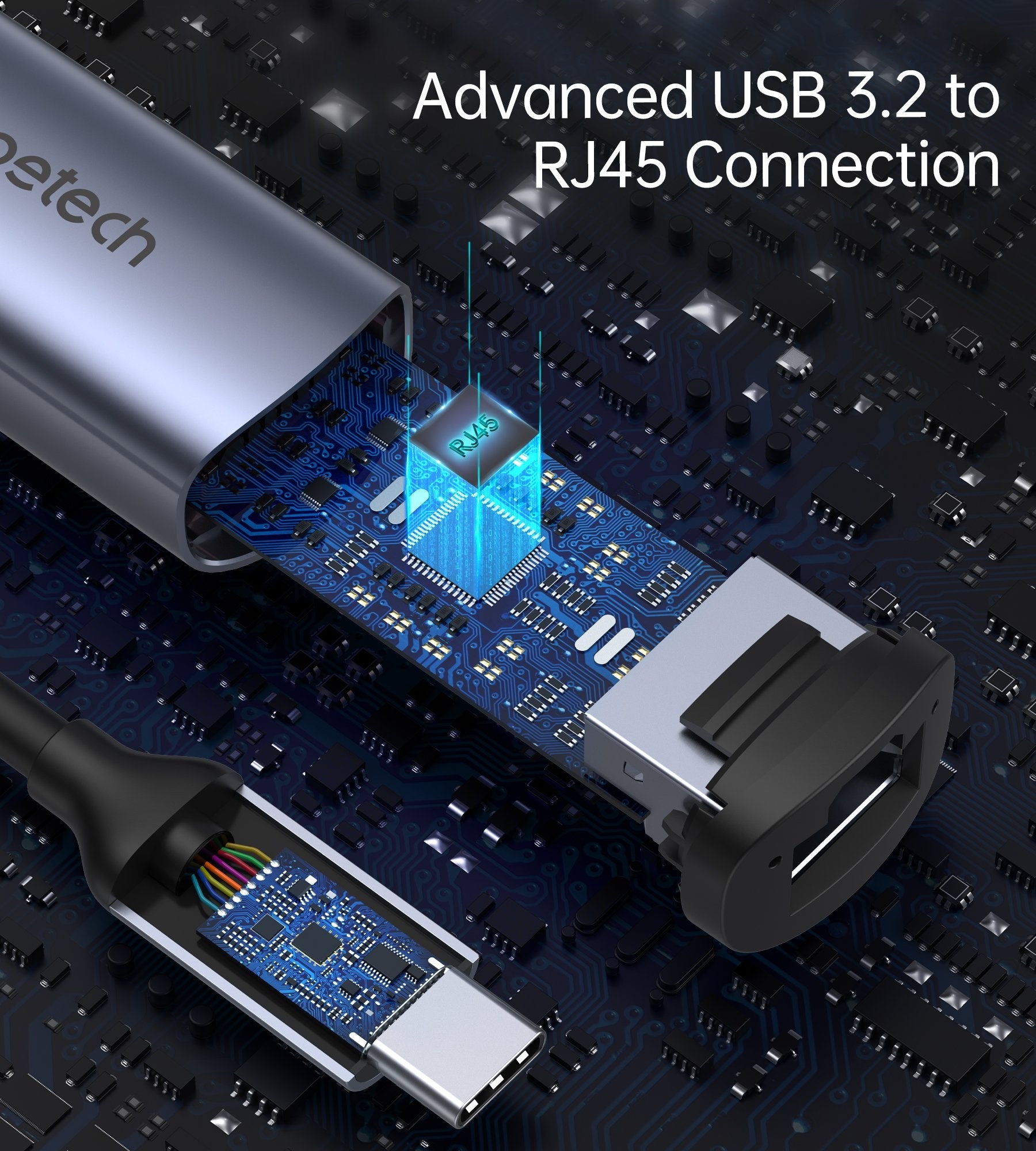 CHOETECH HUB-R02 USB-C to Gigabit Ethernet Adapter - SuperSaverAU - view 4