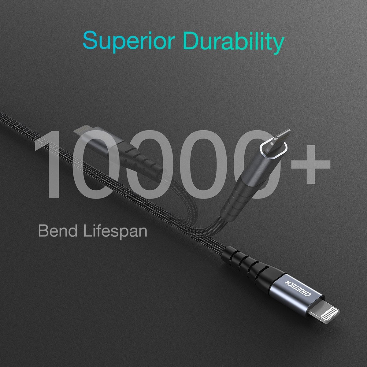 CHOETECH IP0041 USB-C To iPhone MFi Certified Cable 2M - SuperSaverAU - view 7