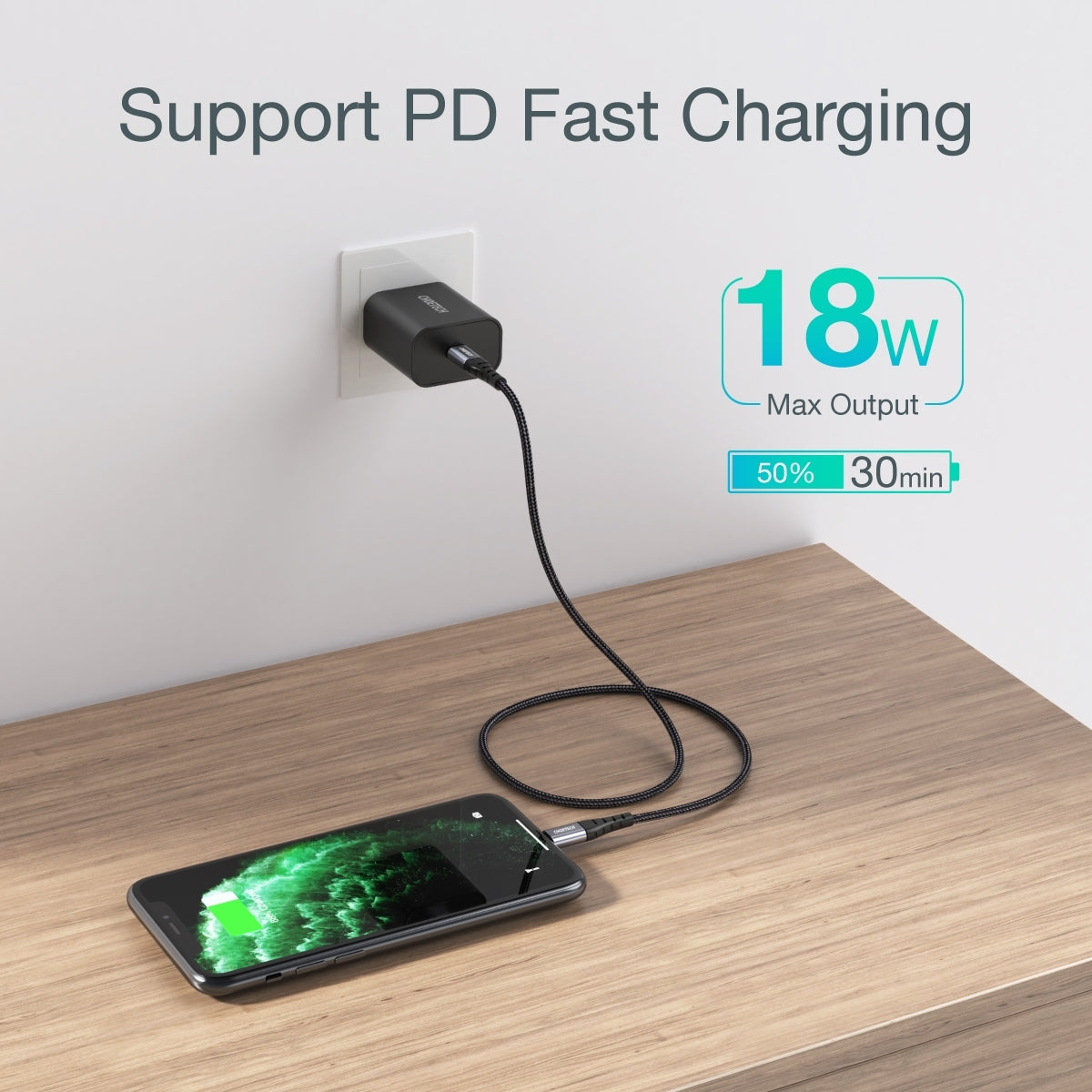 CHOETECH IP0042 USB-C MFI Certified iPhone Cable 3M - SuperSaverAU - view 5