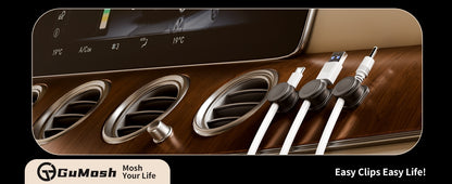 CHOETECH MCC001-BK 6 Pack Professional grade Magnetic Lock Cord Holder Clips Black