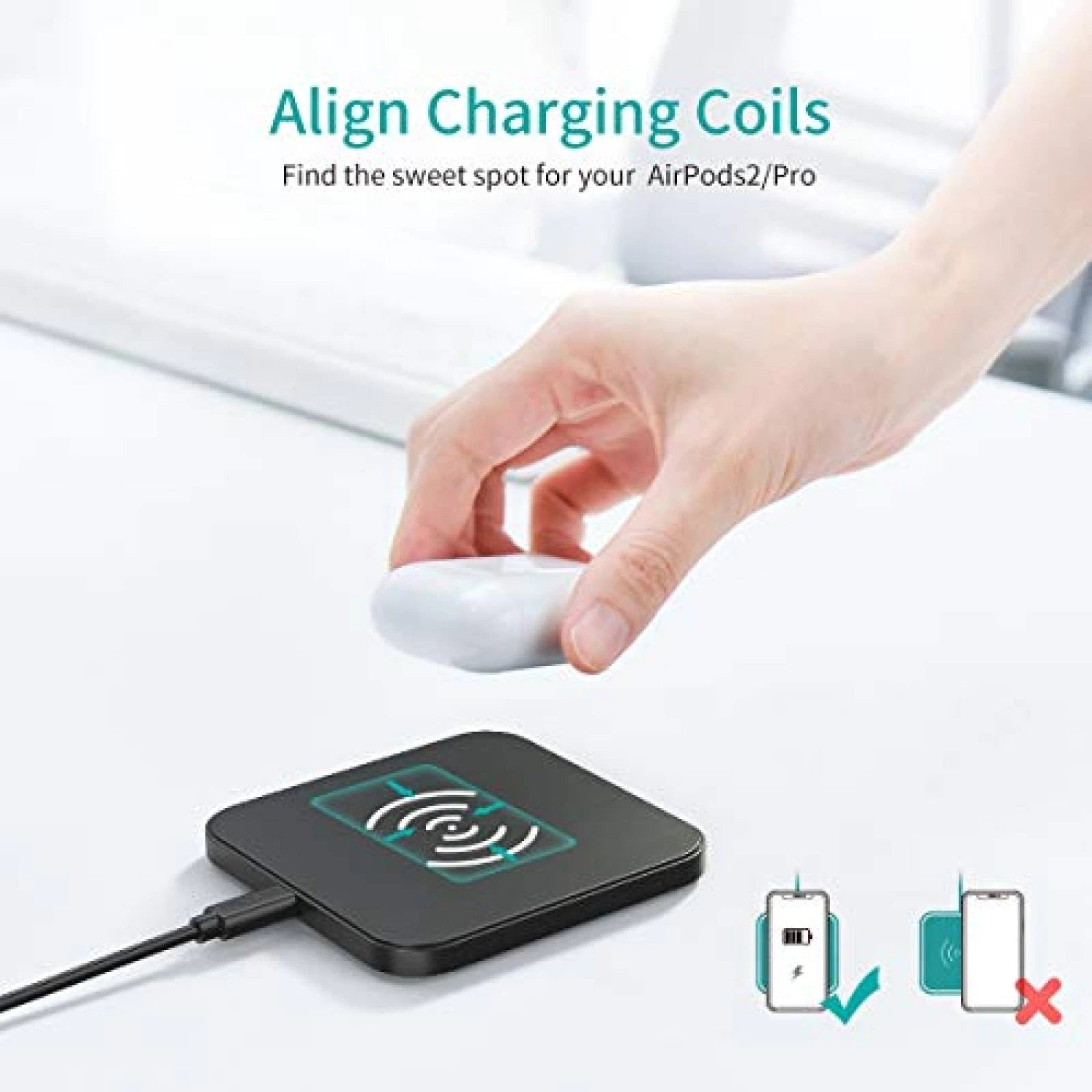 CHOETECH MIX00087 (T524S+T511S) Qi 10W/7.5W Fast Wireless Charging Stand and Pad - SuperSaverAU - view 7
