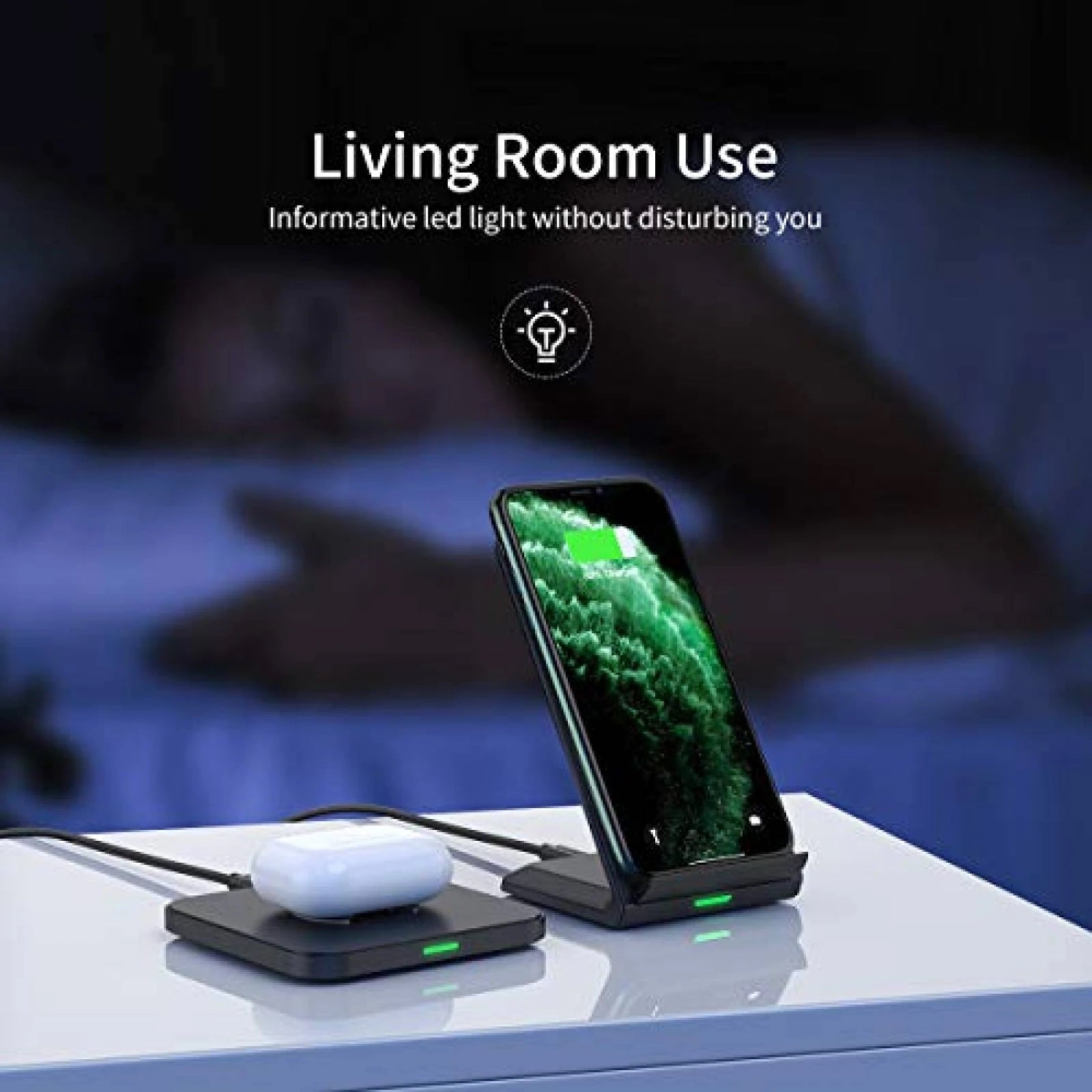 CHOETECH MIX00087 (T524S+T511S) Qi 10W/7.5W Fast Wireless Charging Stand and Pad - SuperSaverAU - view 8