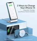 CHOETECH MIX00117SL Magasafe Fast Wireless Charger Stand Holder For iPhone 13/12 (H047+T517) - SuperSaverAU - view 3