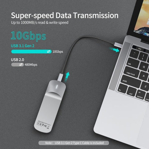 Choetech PC-HDE16 USB-C to M.2 B-Key Hard Drive Enclosure (10Gbps) - SuperSaverAU - view 2