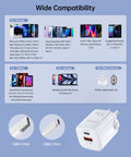 CHOETECH PD5006 33W Dual Port Wall Charger - SuperSaverAU - view 6