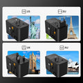 CHOETECH PD5020 35W EU/US/AUS/UK Travel Adapter with Built-in USB-C Cable - Black - SuperSaverAU - view 4