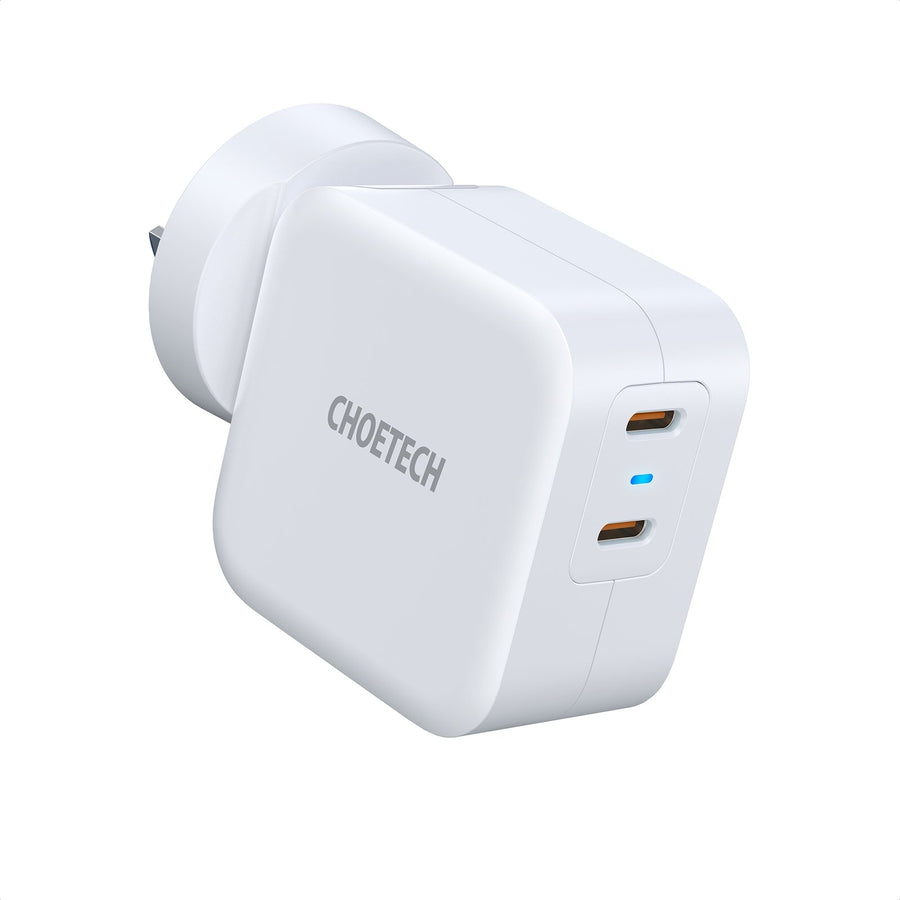 Choetech PD6009 40W Dual Fast USB C Charger 2-Port 20W PD 3.0 With Foldable Plug - SuperSaverAU - view 1