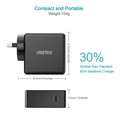CHOETECH Q4004 60W PD 3.0 Type-C Fast Charging Foldable Adapter USB-C Charger - SuperSaverAU - view 4