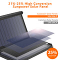 CHOETECH 19W Portable Solar Panel Charger, Dual USB, Slim & Durable, 10.2 x 6.3 inch - SuperSaverAU - view 2