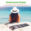 CHOETECH 22W Portable Waterproof Foldable Solar Panel Charger - Dual USB Ports, 9.4 × 6.2 × 1.2inch - SuperSaverAU - view 3