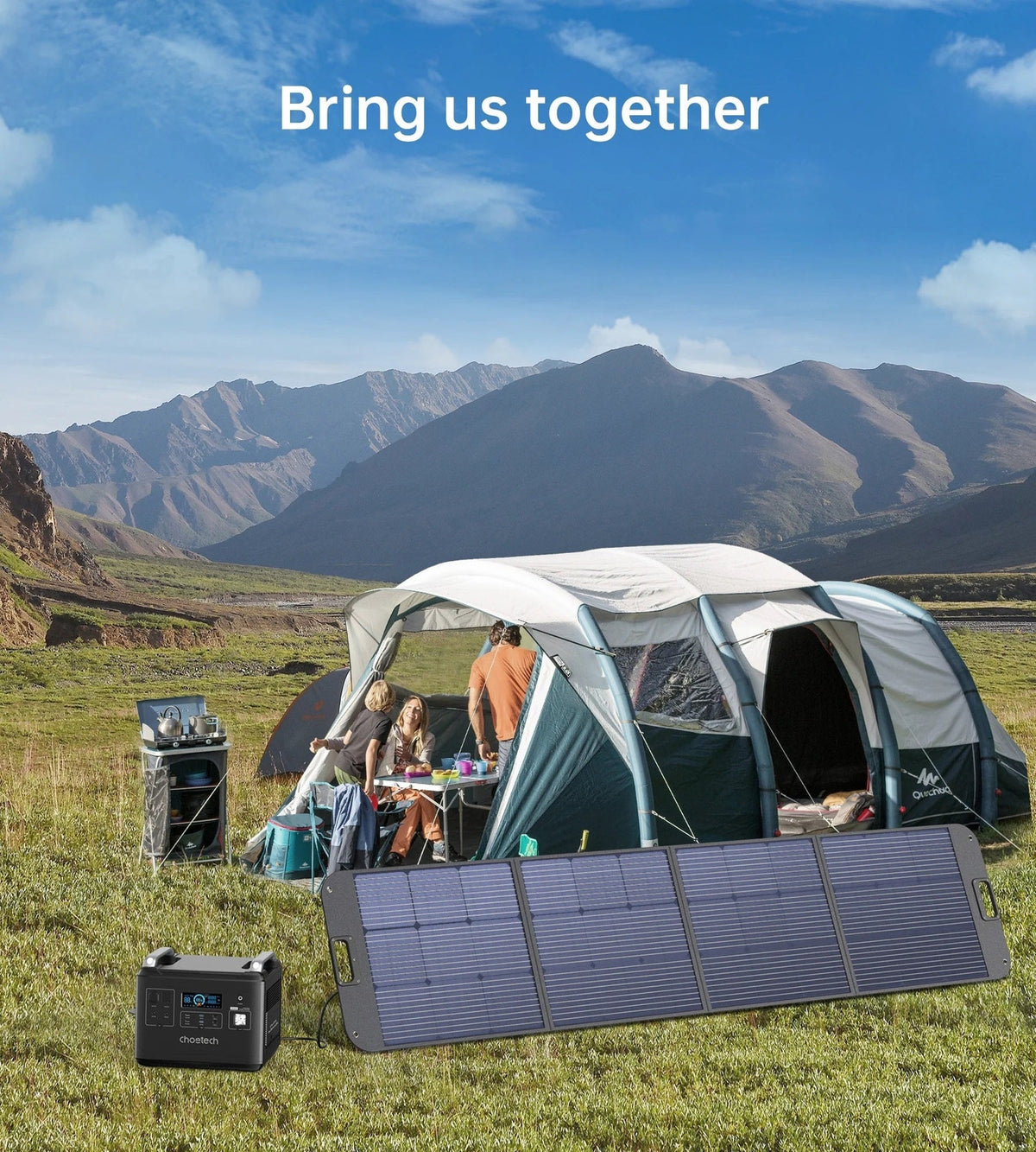 CHOETECH 200W Foldable Solar Charger, Monocrystalline, IPX65, 7.9Kg, Compact Size - SuperSaverAU - view 2